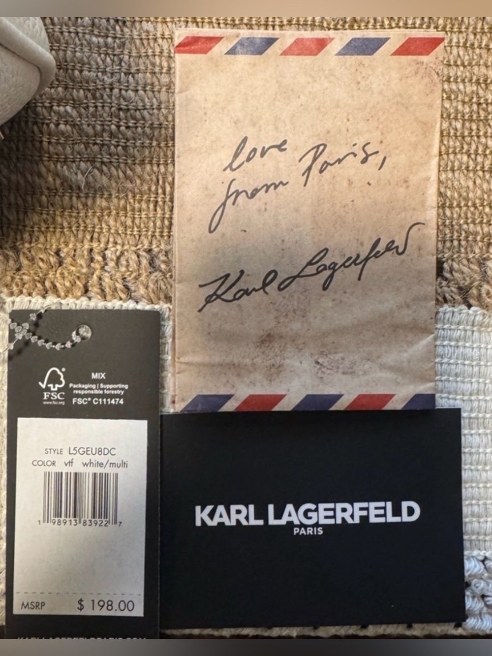 Karl Lagerfeld Beige Paris Patch Crossbody Bag - Picture 5 of 5